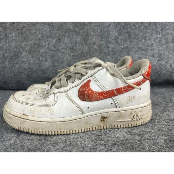 NIKE Air Force 1 '07 ESS White Rush Orange Women's 8 Low Top Lace Up DJ9942 102 - Picture 1 of 9